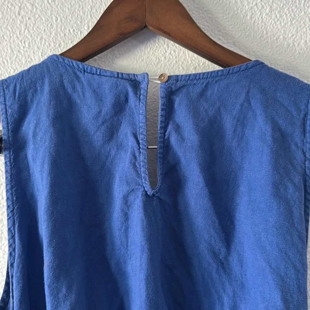 Universal Thread Blue Jumpsuit V Neck Open Back Wide Leg XL Boho Effortless Chic - Picture 6 of 16